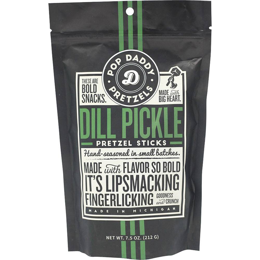 Pop Daddy's Dill Pickle Pretzel Sticks (7.5oz pouch)