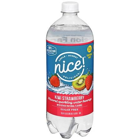 Nice! Sparkling Water Beverage Kiwi Strawberry 33.8(fl Oz)