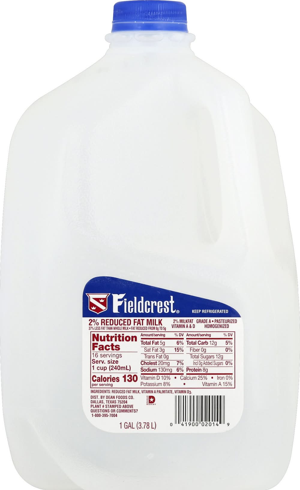 Fieldcrest 2% Reduced Fat Milk (133.5 oz)