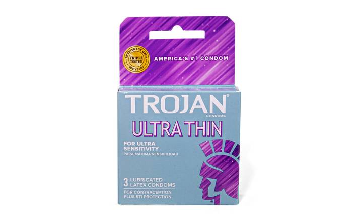 Trojan Condom Ultra Thin, 3 ct
