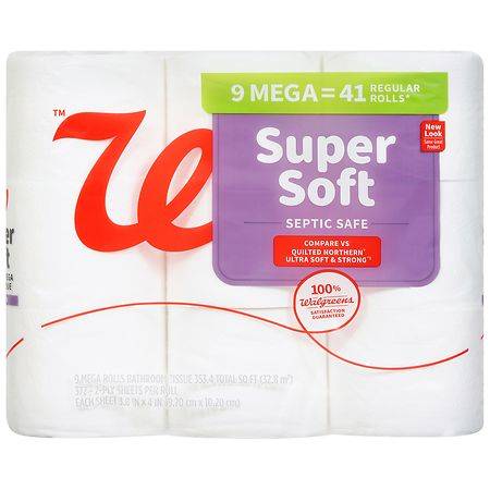 Walgreens Mega Super Soft Bathroom Tissue (9 ct)