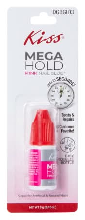 Kiss® Mega Hold Pink Nail Glue 0.10oz