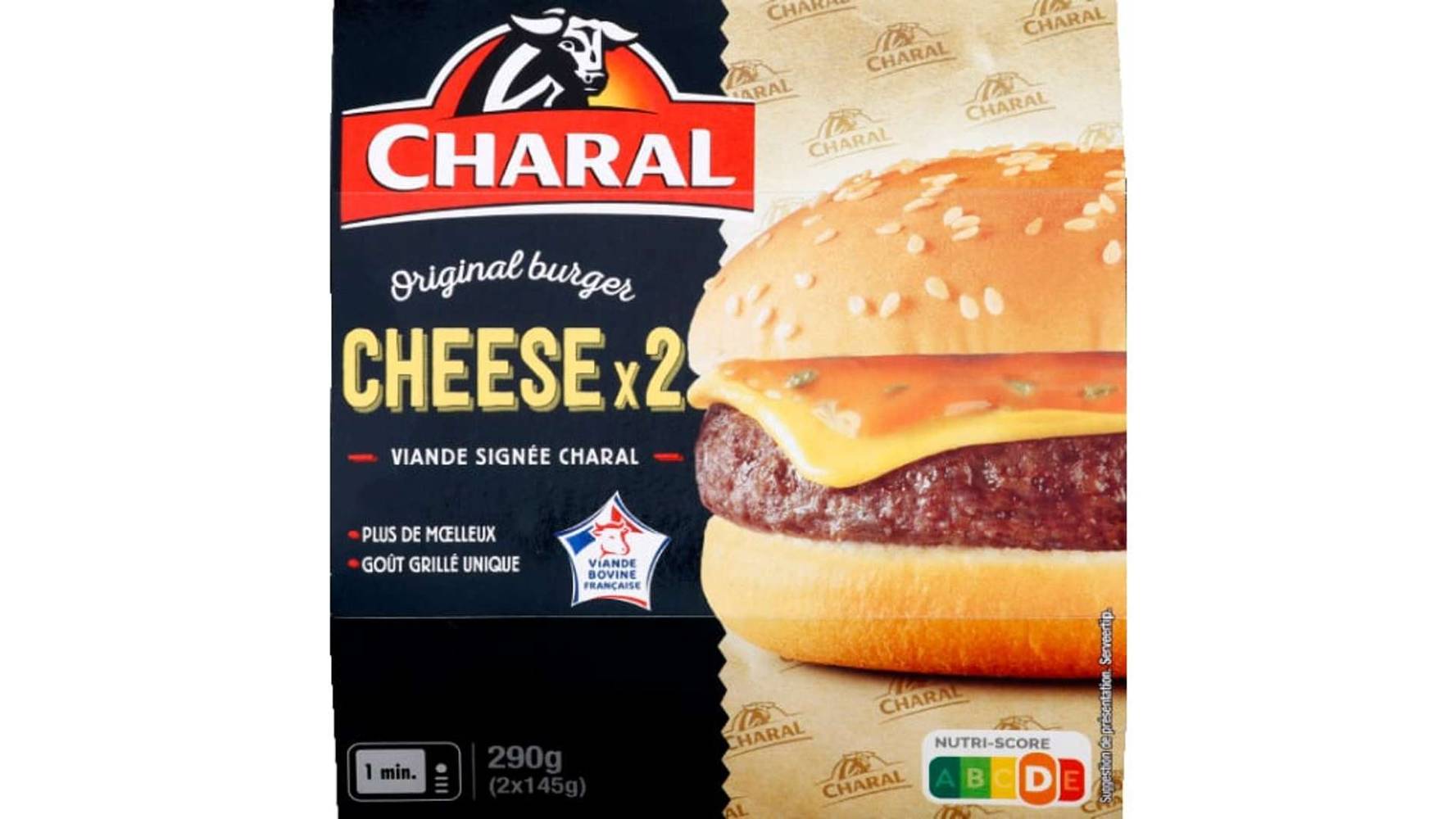 Charal Cheese Burger La boîte de 2 = 290 g