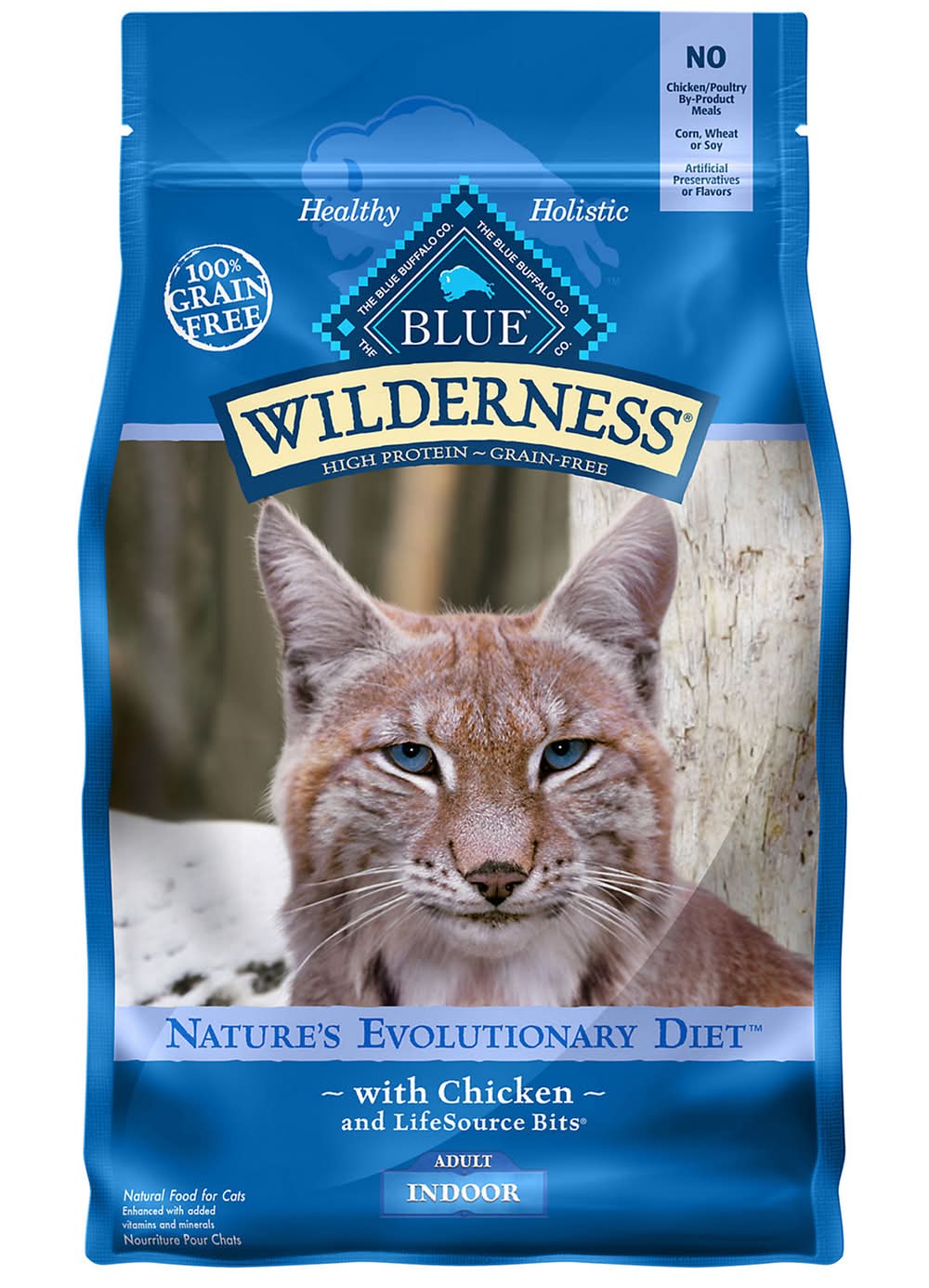 Blue Buffalo Wilderness Adult Chicken Dry Cat Food Grain Free 5 Lb