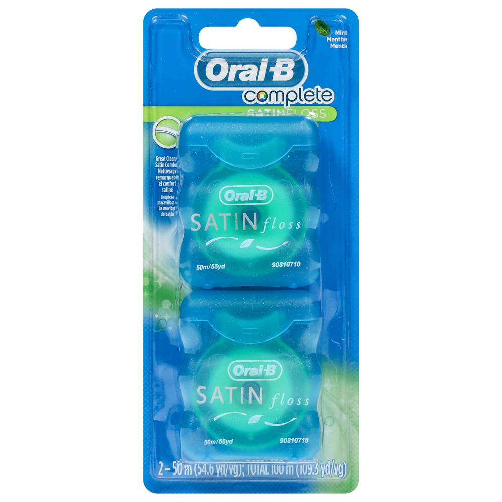 Oral-B Complete Satin Floss Dental Floss Mint (1.1 oz)