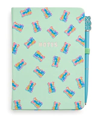 Recess Club Gummy Bear Journal with Pen, College Ruled, 256 Sheets, Multicolored (ST923G)
