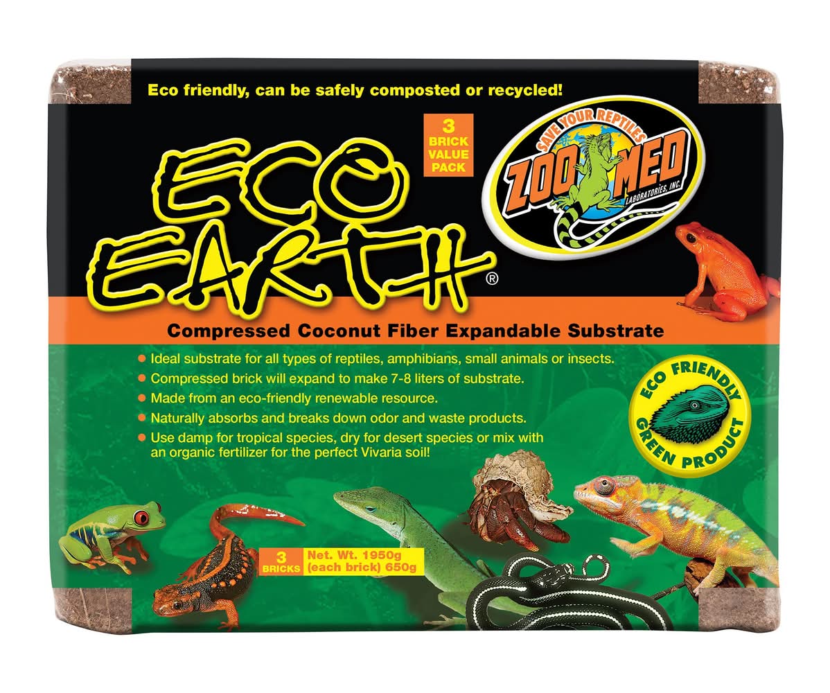 Zoo Med Eco Earth Expandable Reptile Substrate Value Pack