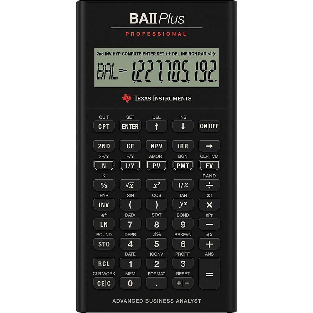 Texas Instruments Ba Ii Plus Pro Business Calculator