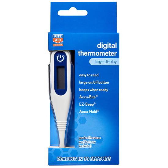 Playtex Baby Flexible Digital Thermometer w/ Case White & Blue