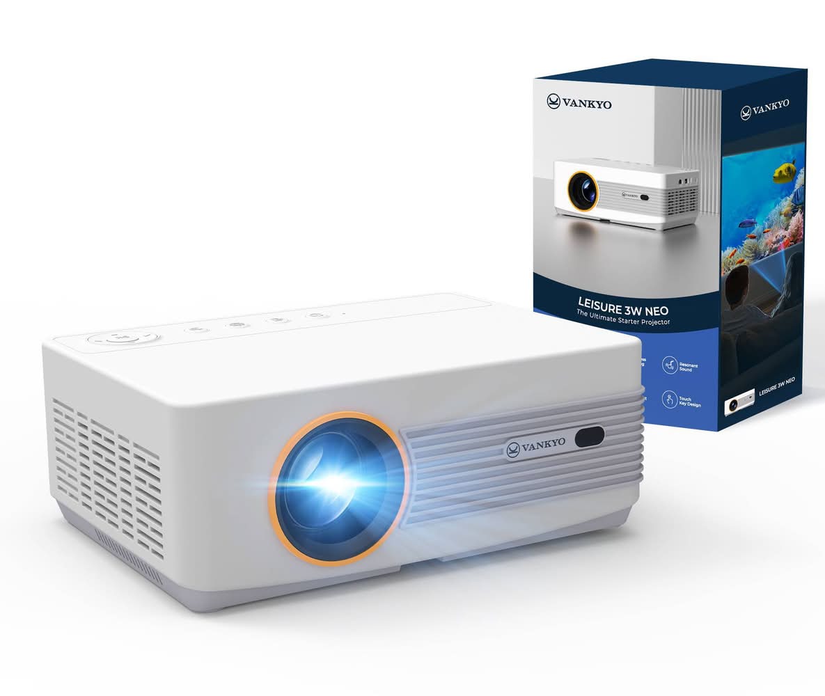 VANKYO Leisure 3w Neo Mini Projector, White