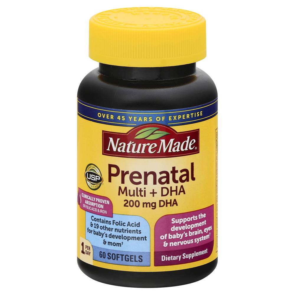 Nature Made Prenatal Multi + Dha 200 mg Softgels (60 ct)