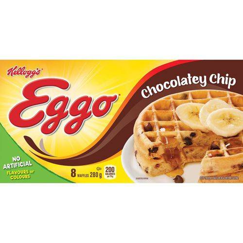 Eggo gaufres aux pépites de chocolat eggo (280 g) - chocolatey chip waffles (8 units)