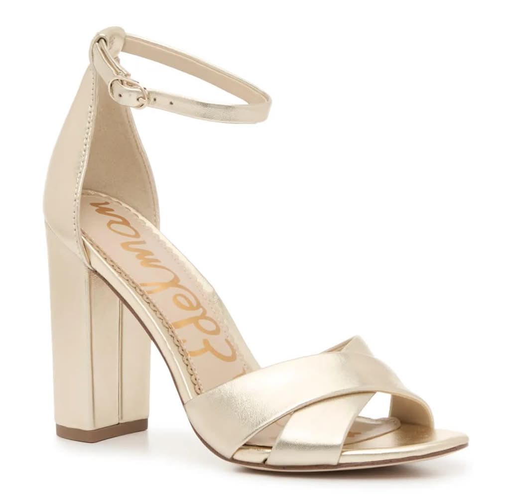 Sam Edelman Signature Collect Yenna Sandal (Gold Metallic Leather Medium - 6)