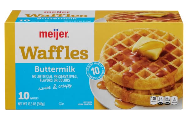 Meijer Buttermilk Frozen Waffles, 10 Count (12.3 oz)