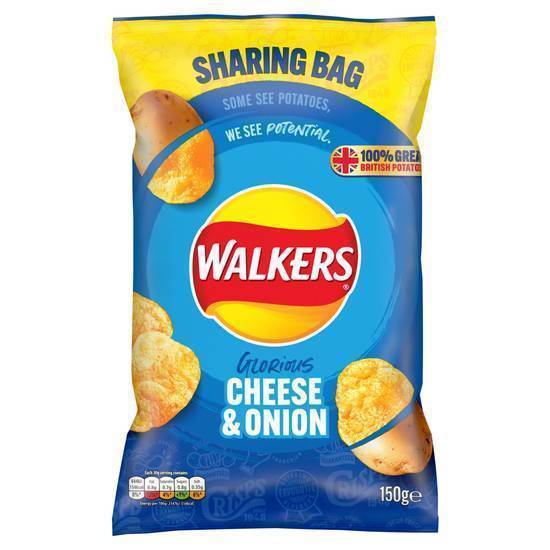 Walkers Cheese & Onion Crisps 150g