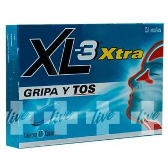 XL-3 XTRA GRIPA Y TOS 12 CÁPSULAS