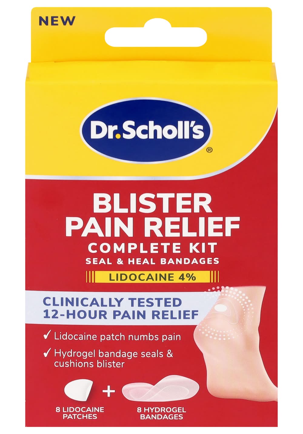 Dr. Scholl's Blister Pain Relief Complete Kit With Lidocaine (16 ct)