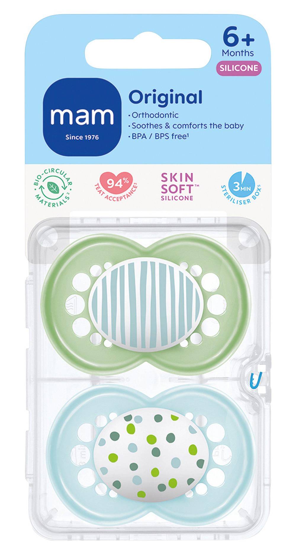 MAM Silicone Original Soother 6+ Months