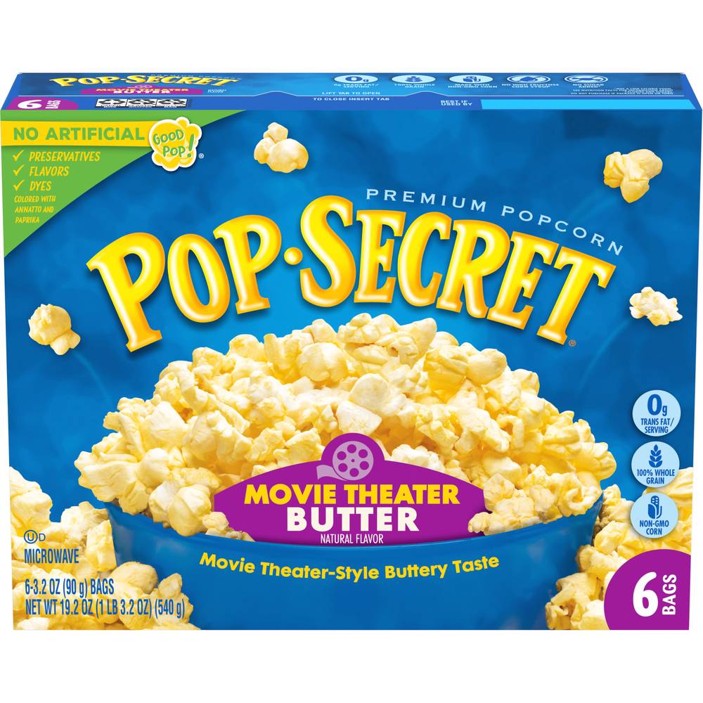 Pop Secret Premium Movie Theater Popcorn, Butter (1.2 lbs)