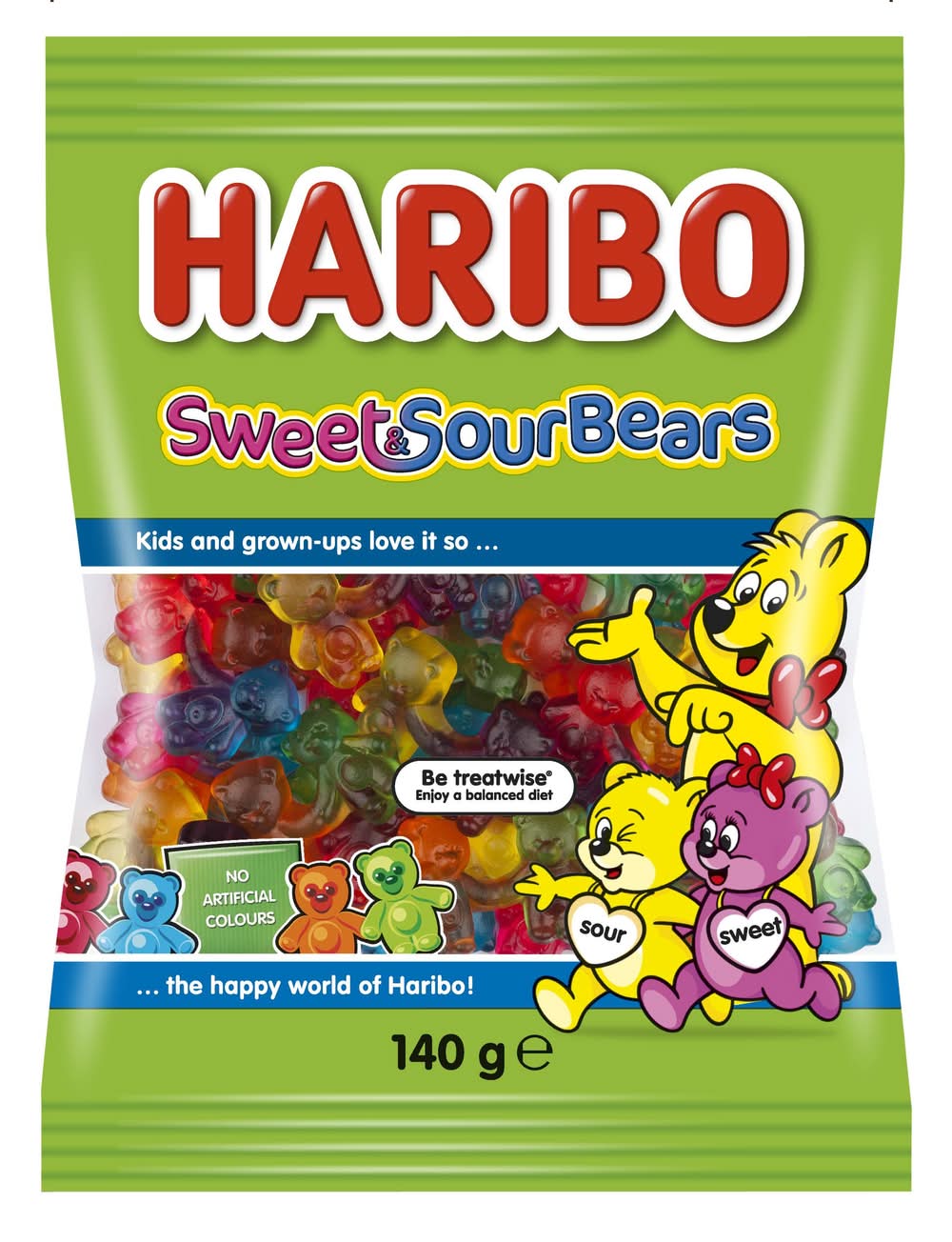 Haribo Twin Bears Sweet & Sour 140g