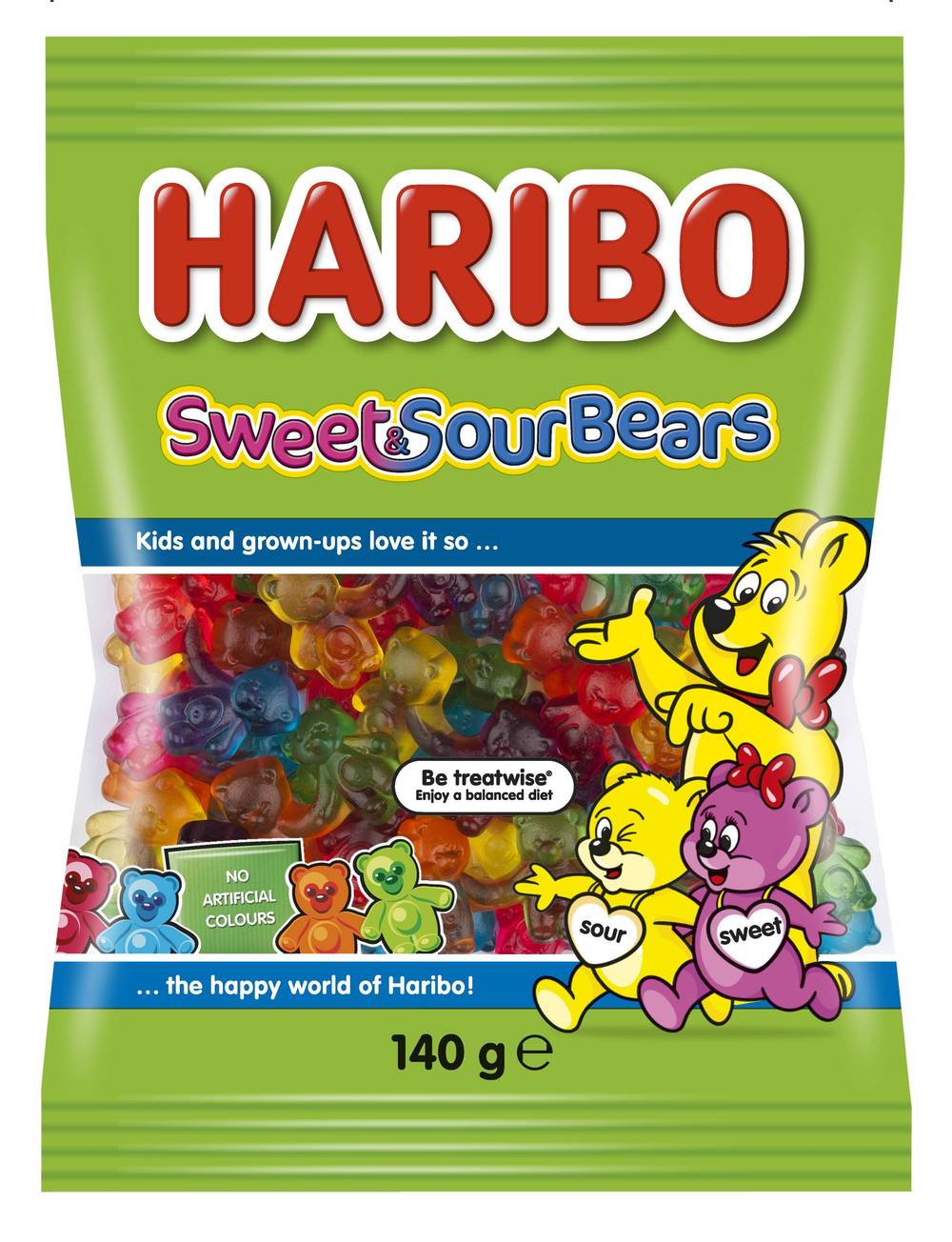 Haribo Twin Bears Sweet & Sour 140g