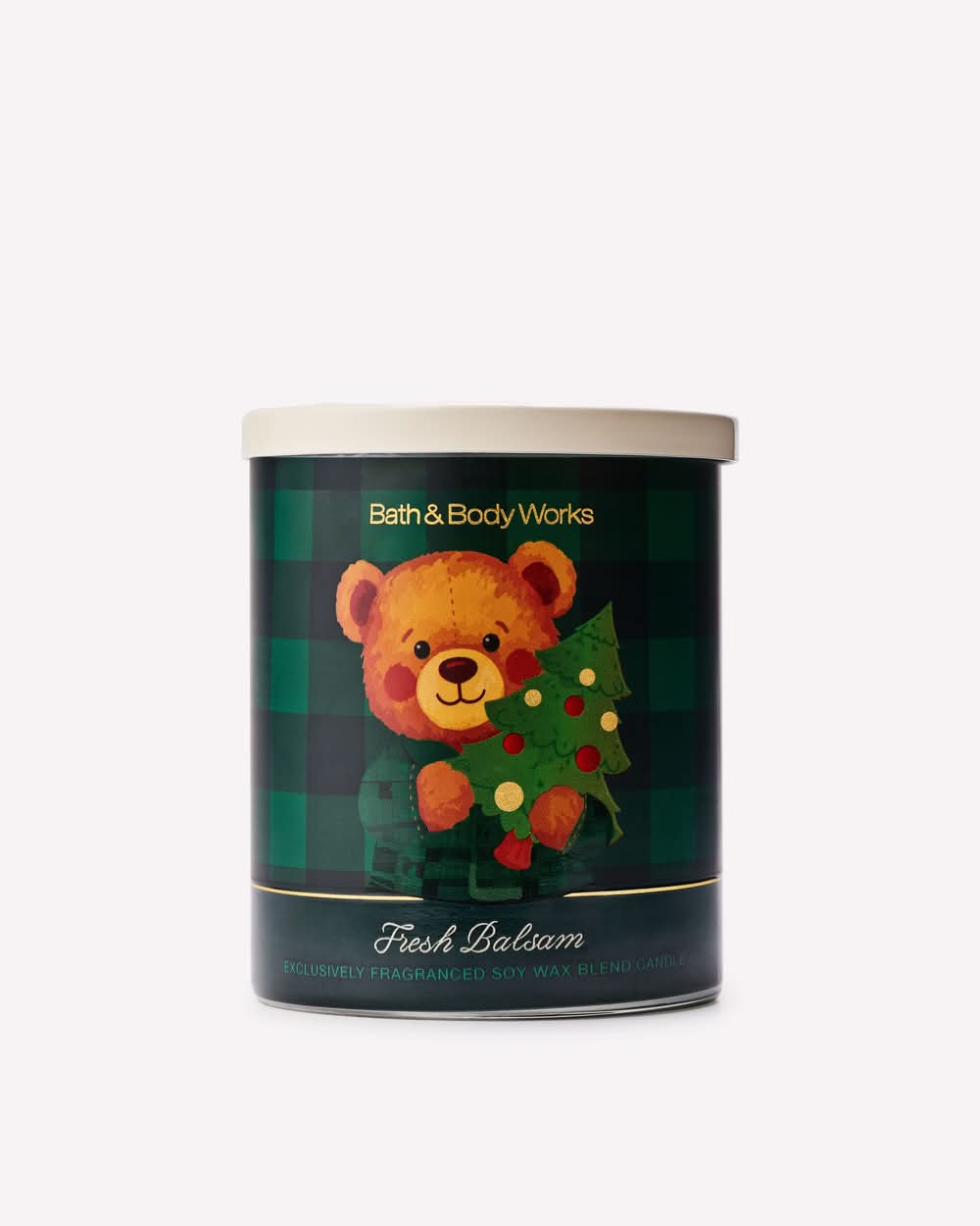 Bath & Body Works Single Wick Soy Wax Blend Candle, Fresh Balsam, Green (8 oz)