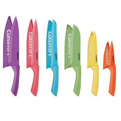 Cuisinart Advantage Ceramic Coated Knife Set With Guard, Multicolor (12 ct)