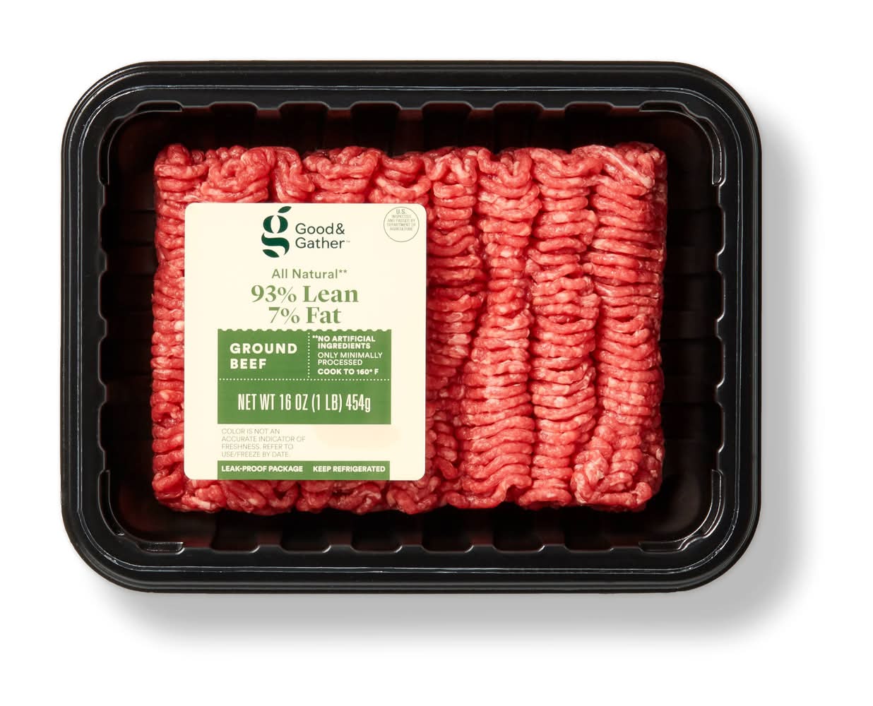 Good & Gather All Natural 93% Lean 7% Fat Ground Beef (16 oz)