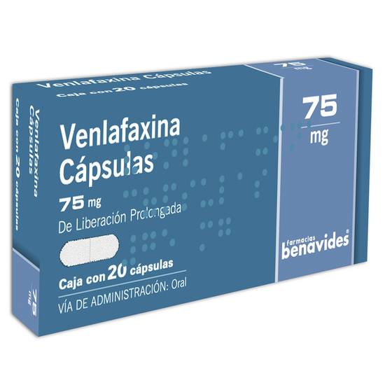 Farmacias Benavides Venlafaxina cápsulas (20 un)