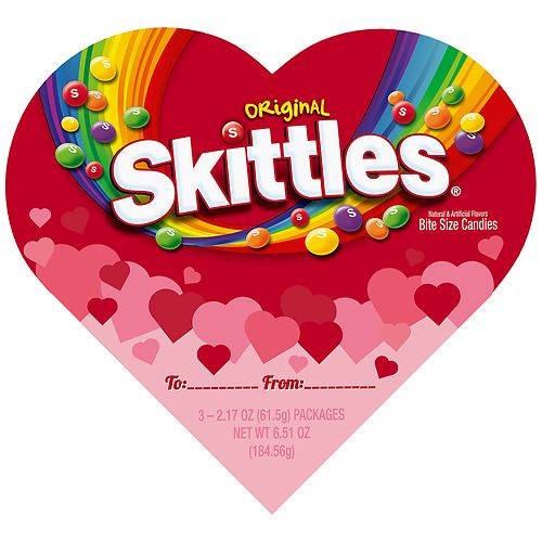 Order Skittles Singles Filled Heart Valentine's Day Original - 2.17 oz x 3 pack food online from Walgreens store, Kingman on bringmethat.com