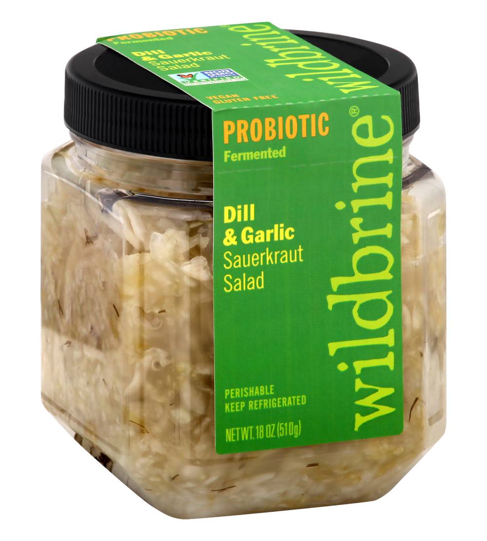 Wildbrine Probiotic Dill and Garlic Sauerkraut Salad (18 oz)