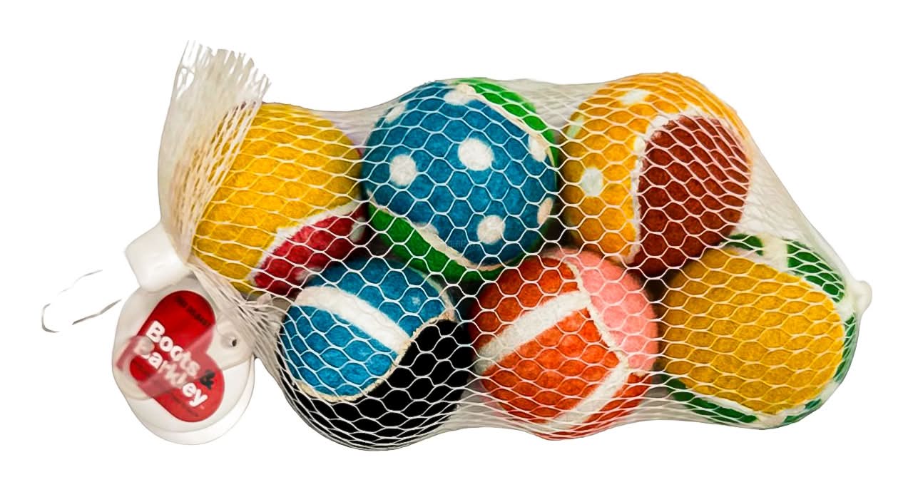Boots & Barkley Dog Tennis Ball Toys, 2 In (6 ct)
