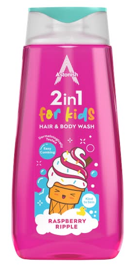 Astonish Raspberry, 2In1 Hair & Body Wash Ripple For Kids (400ml)