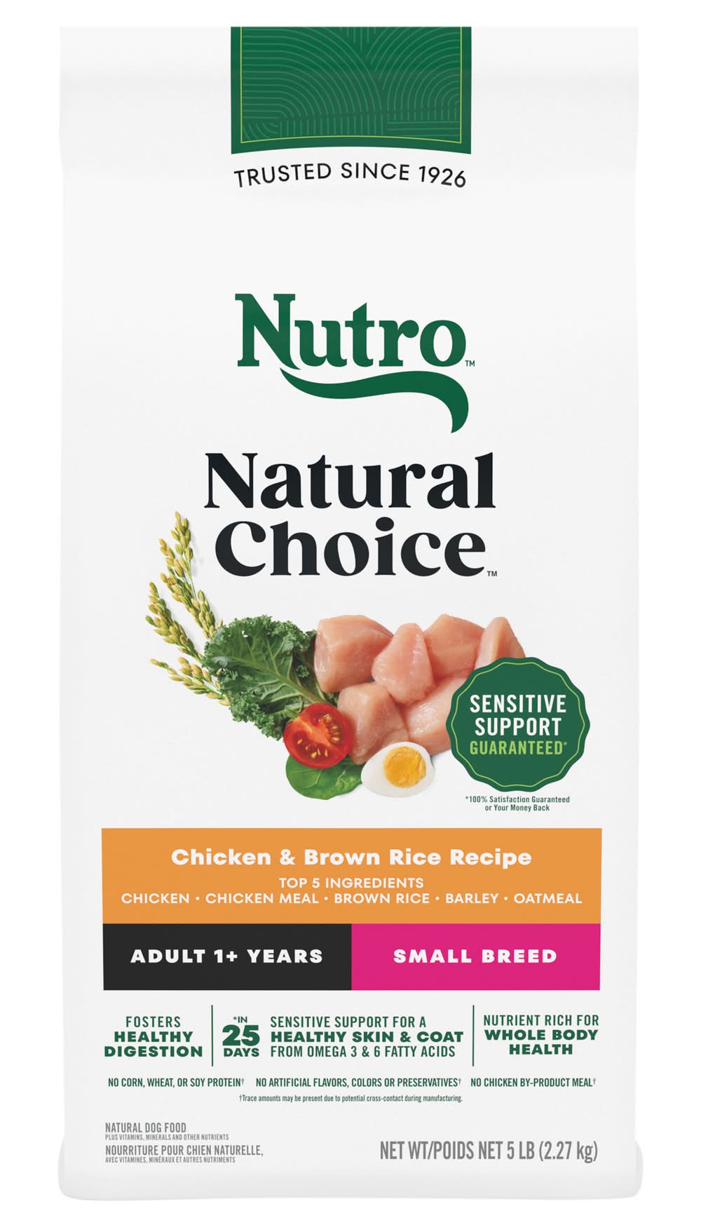 Nutro Chicken & Brown Rice Recipe Small Breed Adult Dog Food (5 lbs)