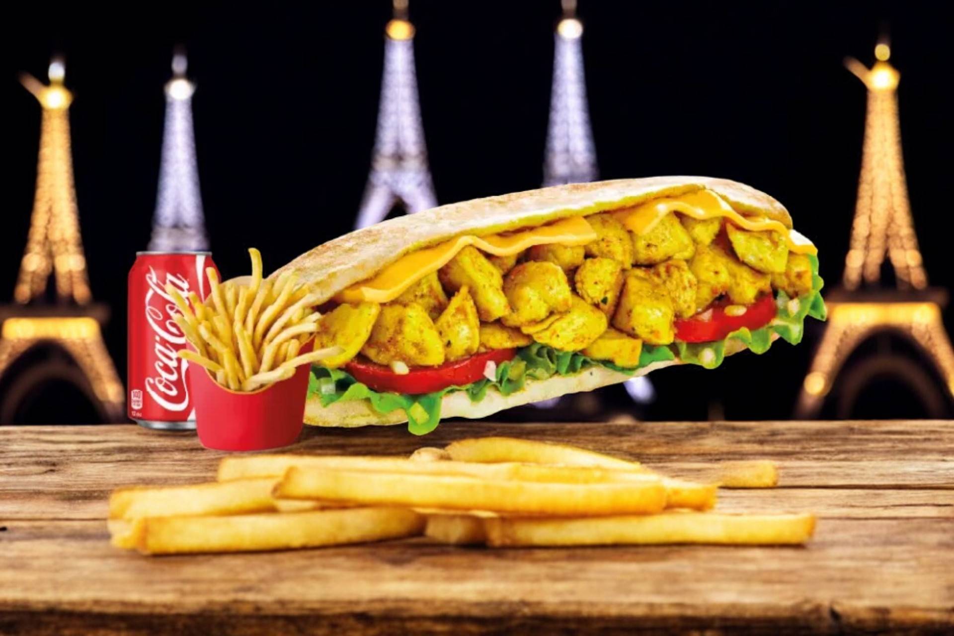 Menu sandwich chicken🌮🍟 🥤