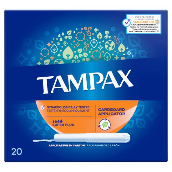 Tampax Base Super Plus Tampons With Cardboard Applicator