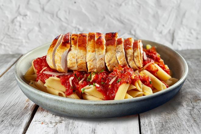 Tomato Basil Pasta with Grilled Chicken