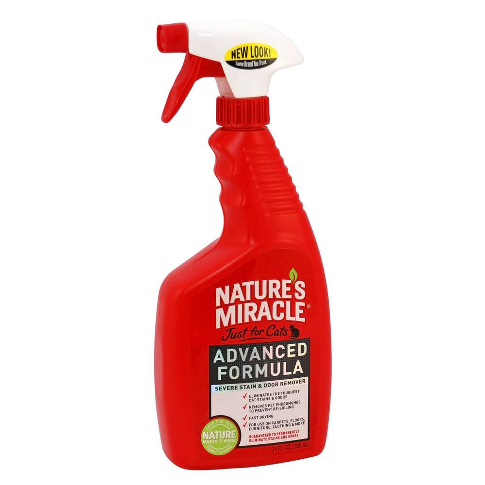Nature's Miracle® Just For Cats Advanced Formula Severe Stain & Odor Remover (Size: 24 Fl Oz)