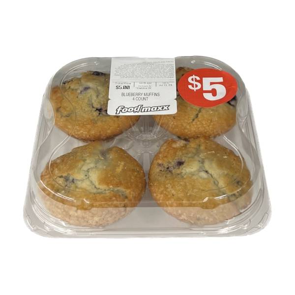 Blueberry Muffins, 4 Count