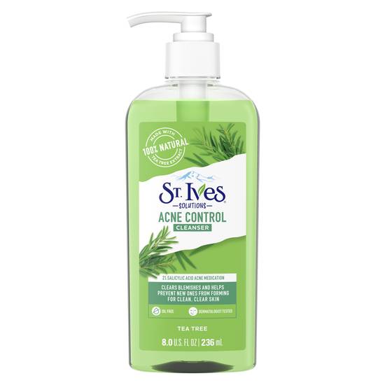 St. Ives Solutions Acne Daily Control Face Cleanser Tea Tree (8 oz)