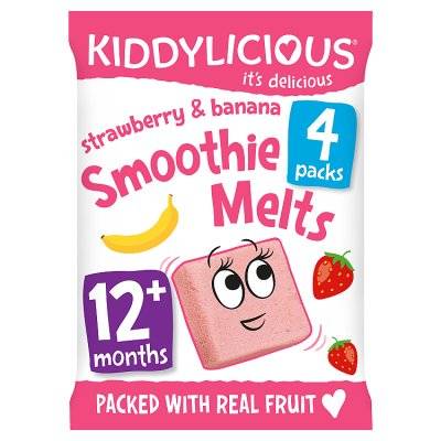 Kiddylicious Strawberry Smoothie Melts (4x6g)