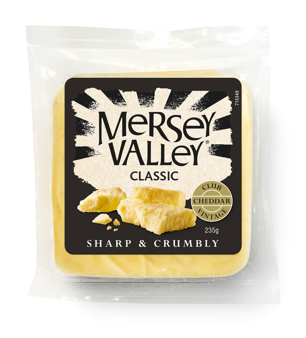 Mersey Valley Classic Sharp & Crumbly Cheddar Cheese (235g)