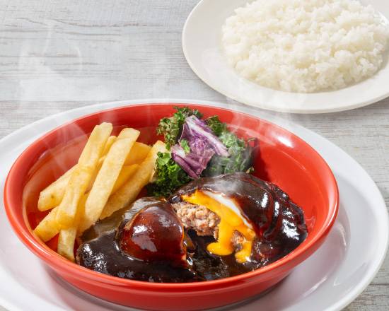 ビターソース ビーフハンバーグ弁当 Beef Hamburg Steak with Bitter Sauce Bento