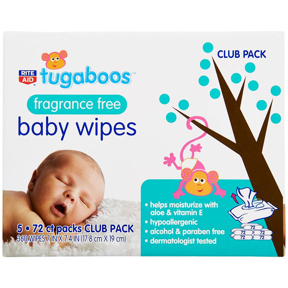 Rite Aid Tugaboos Refill Fragrance Free Baby Wipes (360 ct)