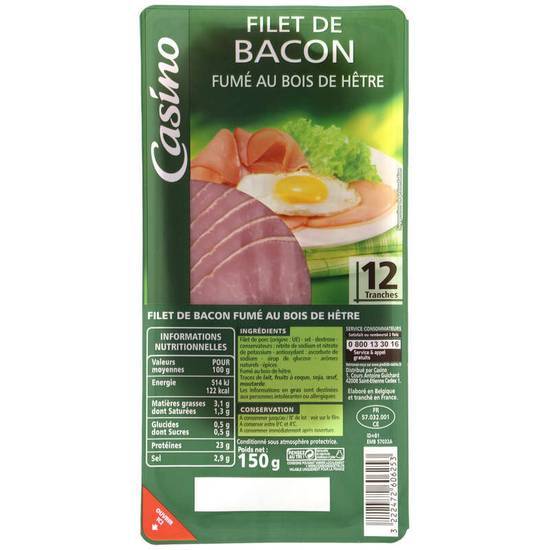 Casino Bacon - Fumé  - 12 tranches 150g