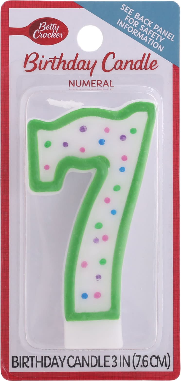 Betty Crocker Numeral 7 Birthday 3 Inch Candle (0.8 oz)