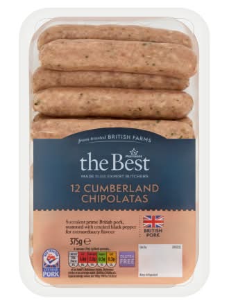 Morrisons The Best Gluten Free Cumberland Chipolatas (12 pack)