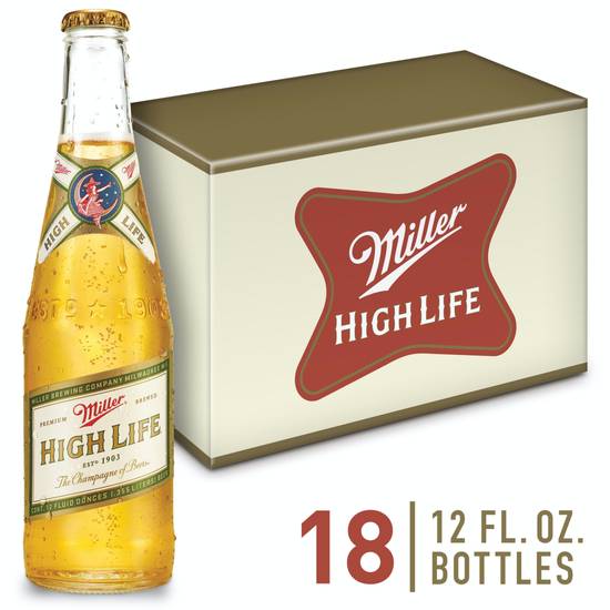 Miller High Life American Lager Beer (18 pack, 12 fl oz)