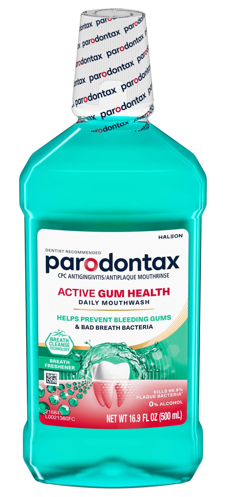 Parodontax Active Gum Health Breath Freshener Daily Mouthwash, Mint (16.9 fl oz)