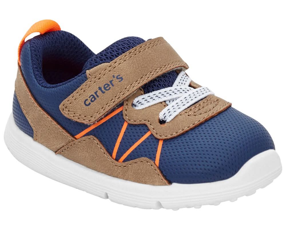 Every Step® First Walker Athletic Sneakers - Navy - Brown, Navy - 2